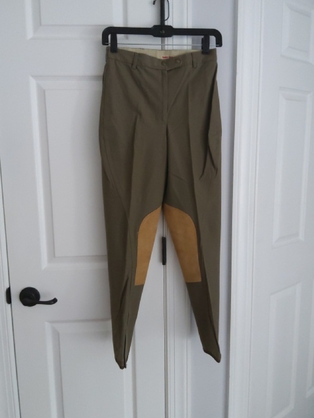 HARRY HALL💥Nwot💥Olive Riding Breeches w/Tan Knee Patches